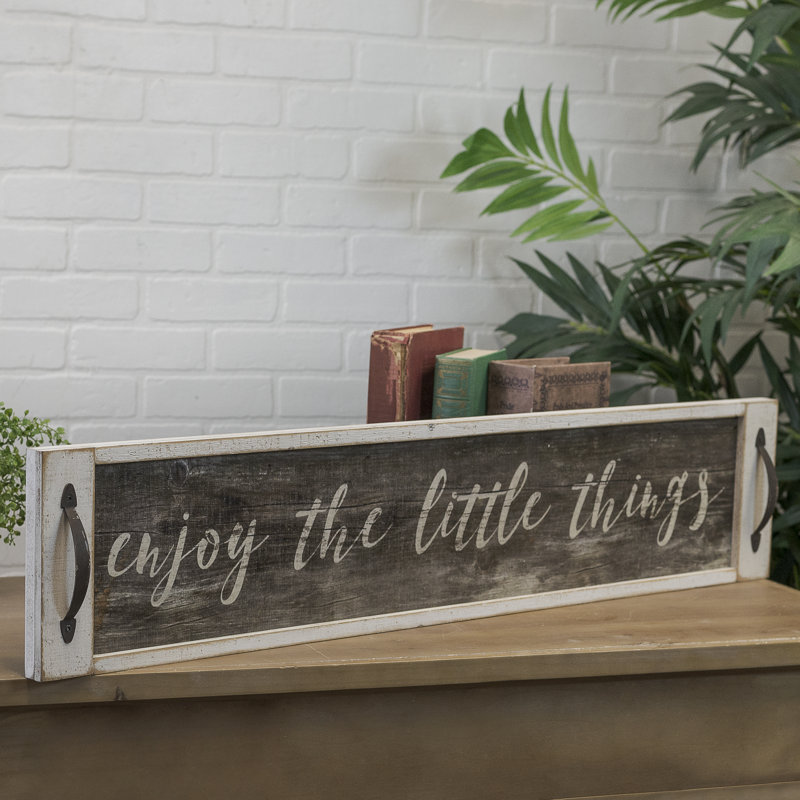 Gracie Oaks Wooden Sign "Little Things" Wall Décor & Reviews Wayfair